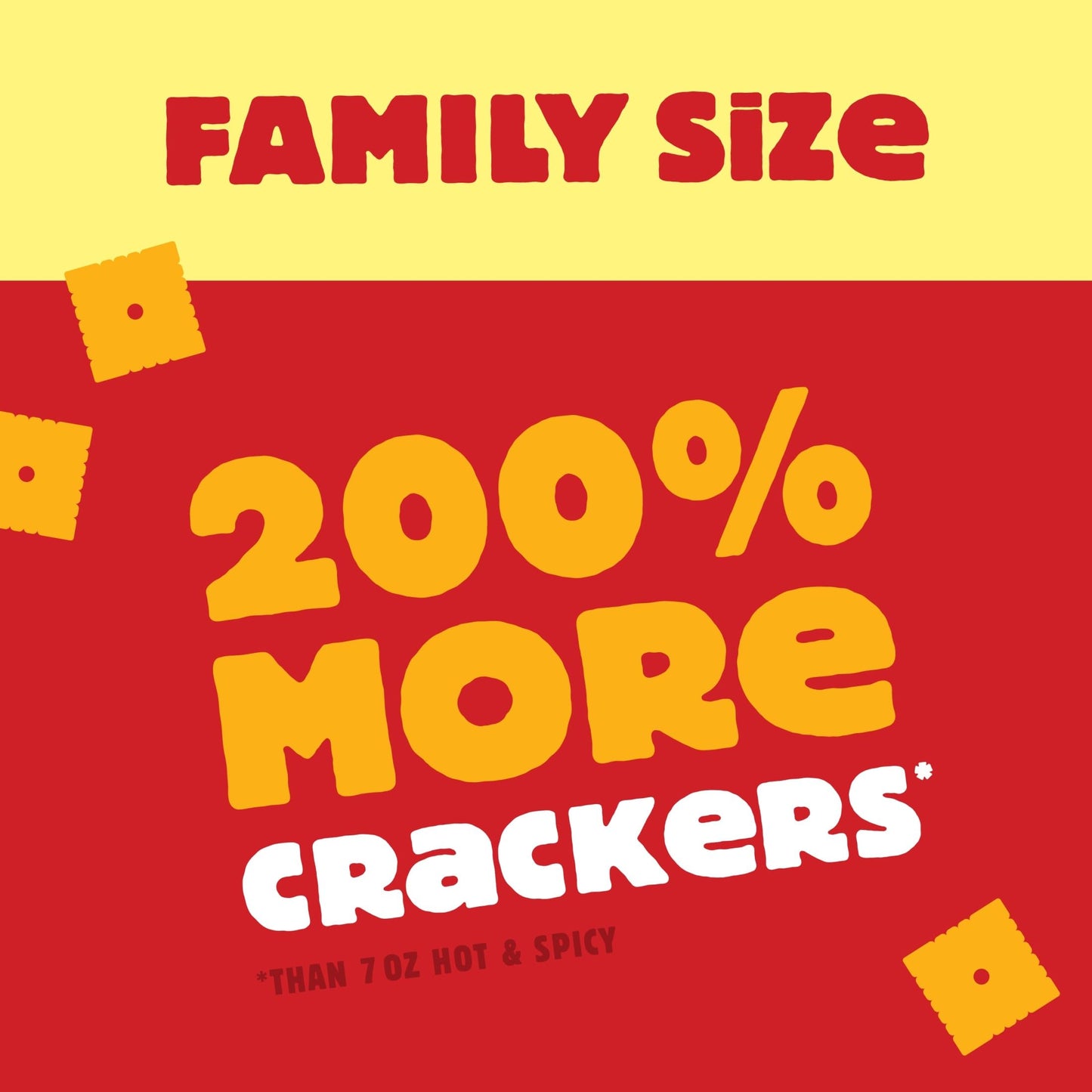 Cheez-It Baked Snack Crackers, Lunch Snacks, Family Size, Hot and Spicy, 21oz Box (1 Box) (Pack of 2)