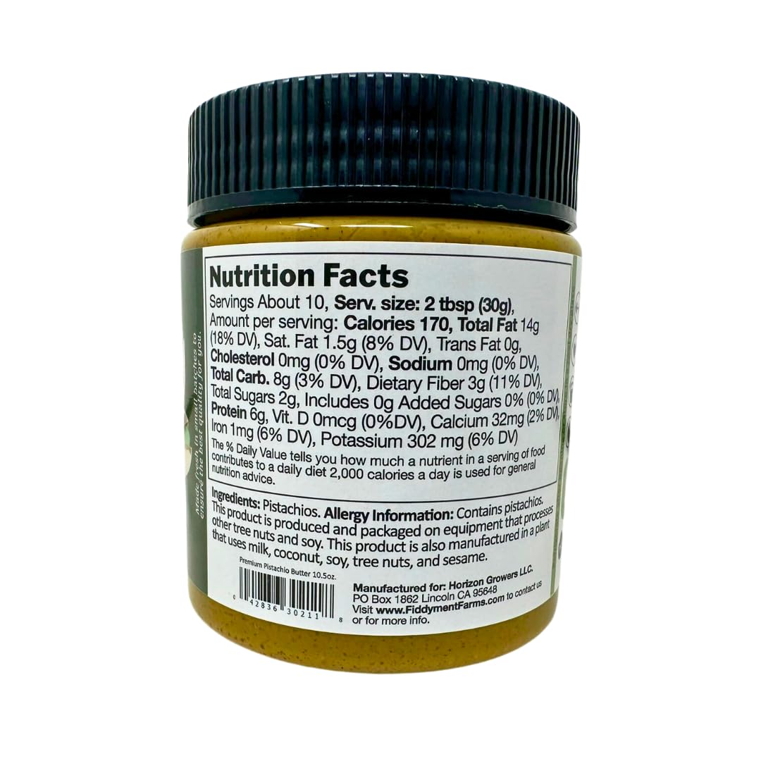 Fiddyment Farms Premium Pistachio Butter - Creamy