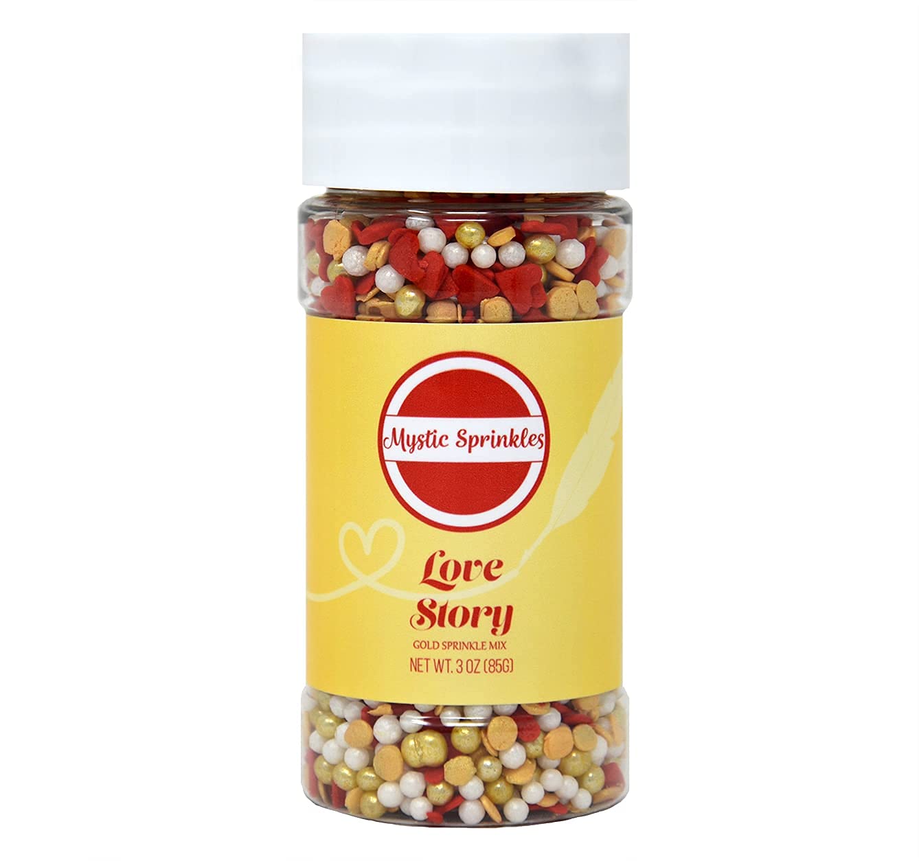 Mystic Sprinkles Valentine'S Day Sprinkle Mixes (Love Story In Gold 3.5Oz)