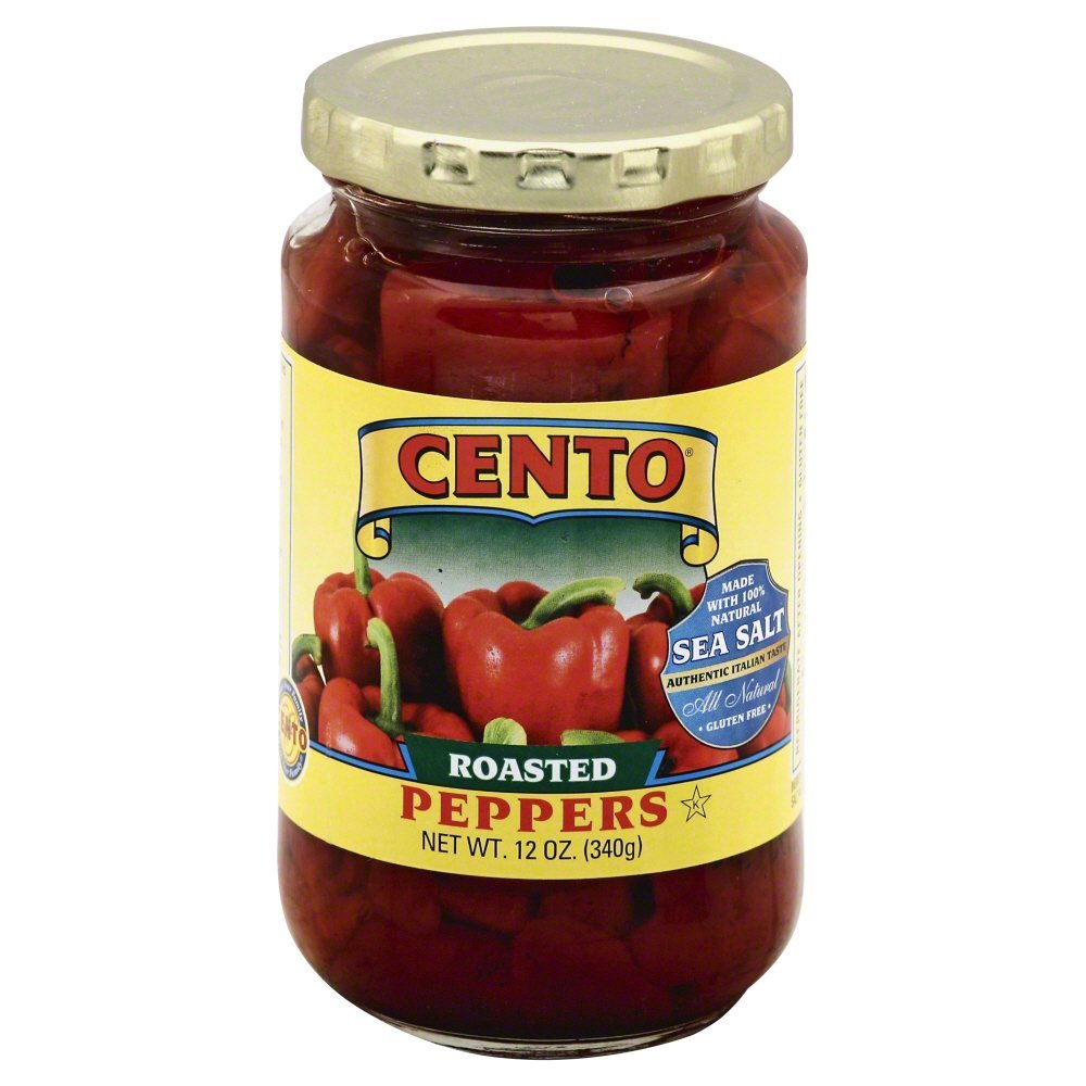 Cento - Roasted Red Peppers, (4)- 12 oz. Jars