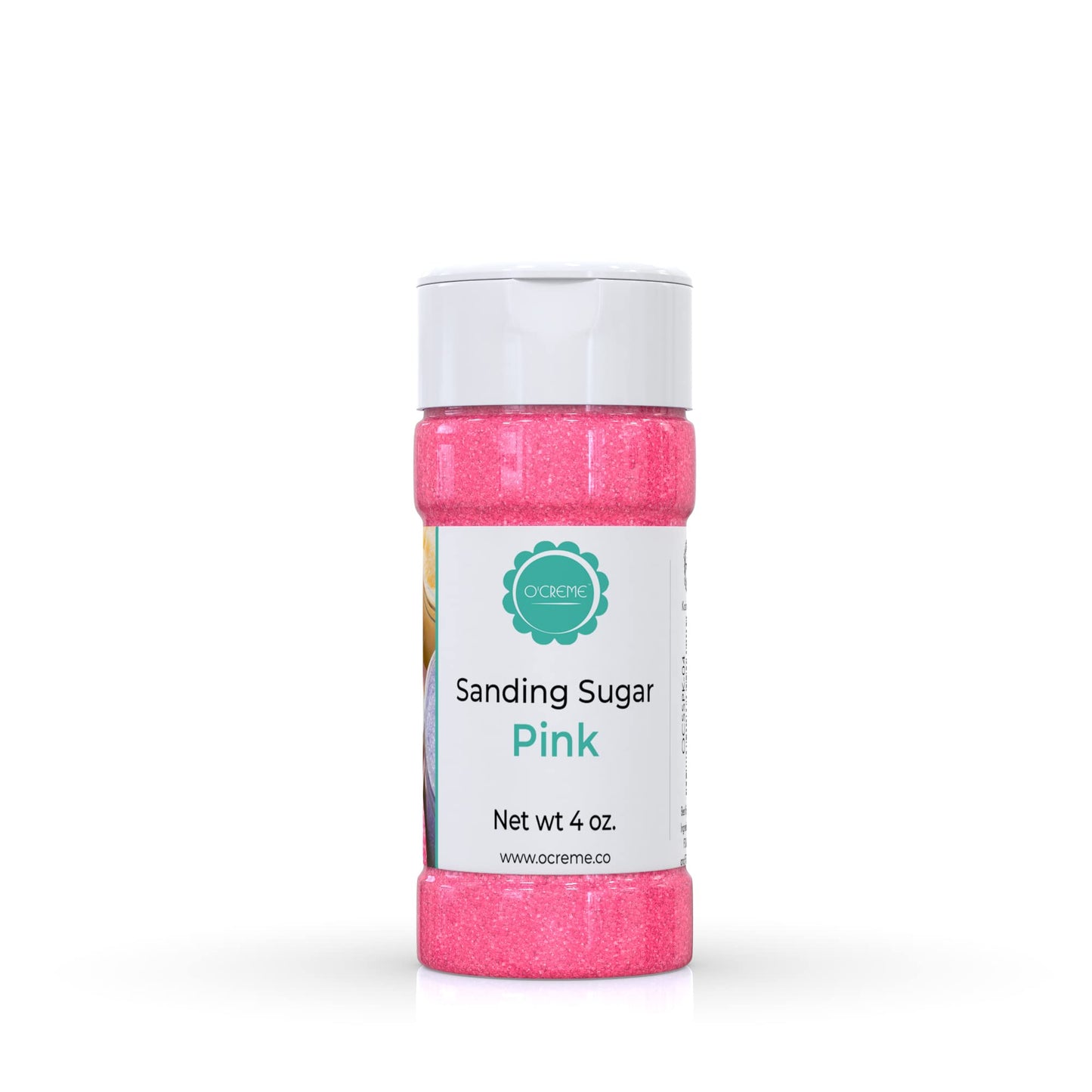 Ocreme Sanding Sugar For Cookie Decorating - Eye-Catching Pink Sugar Crystals For Unique Cake Toppings - Extra Sugar For Cake To