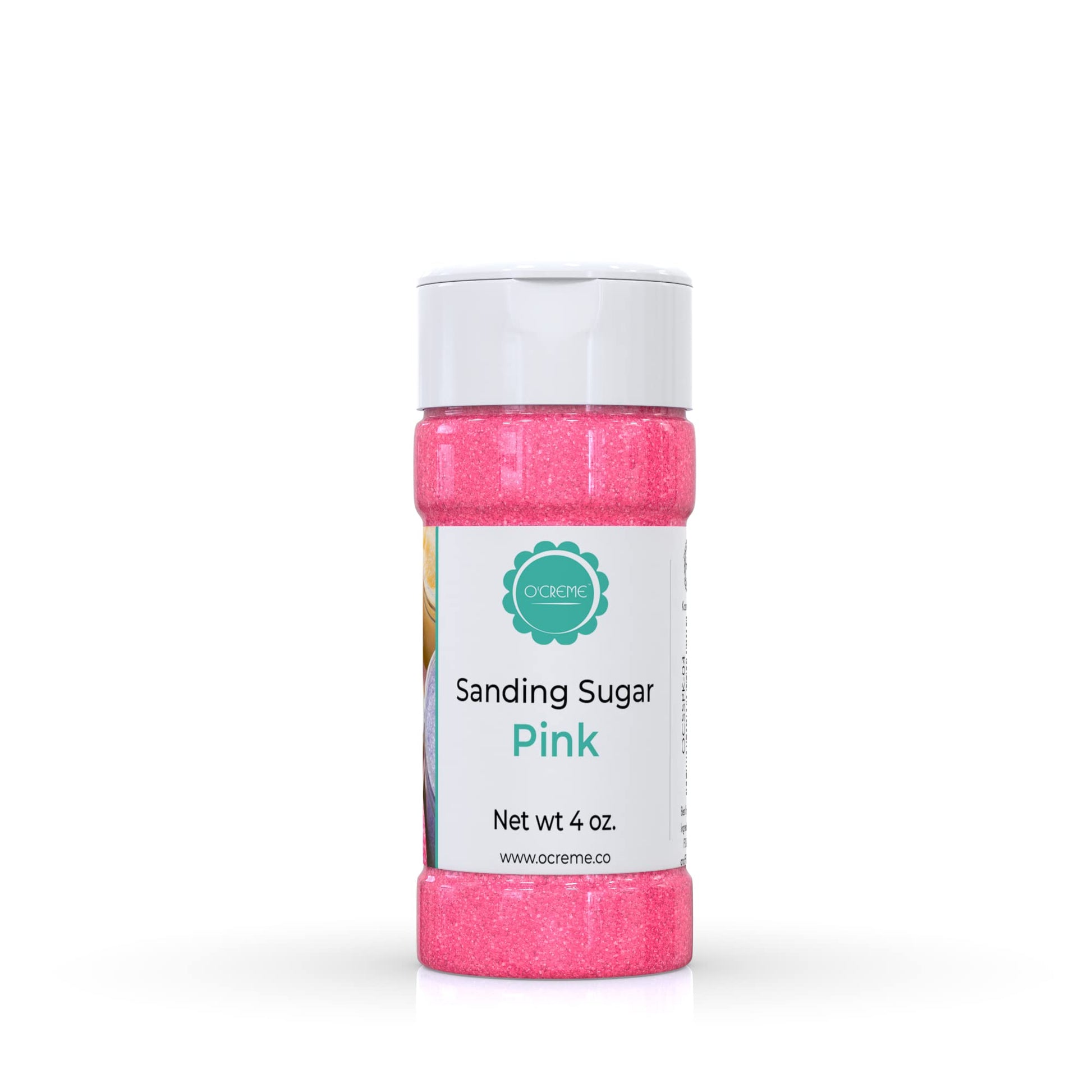 Ocreme Sanding Sugar For Cookie Decorating - Eye-Catching Pink Sugar Crystals For Unique Cake Toppings - Extra Sugar For Cake To