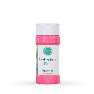 Ocreme Sanding Sugar For Cookie Decorating - Eye-Catching Pink Sugar Crystals For Unique Cake Toppings - Extra Sugar For Cake To