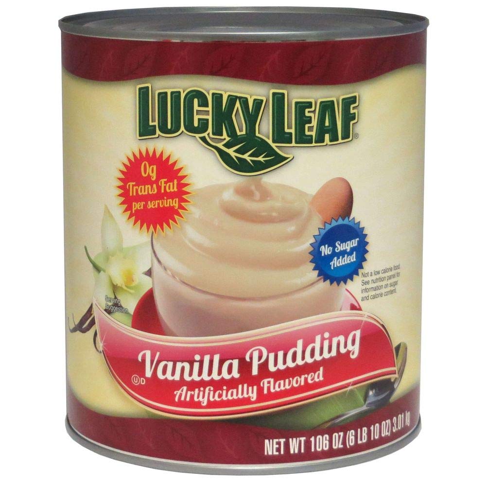 Lucky Leaf Vanilla Pudding, 106 Ounce Can, 3 Cans per Case, Creamy Dessert Option