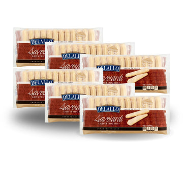 DeLallo Savoiardi (Lady Fingers), 7-Ounce Packages (Pack of 6)