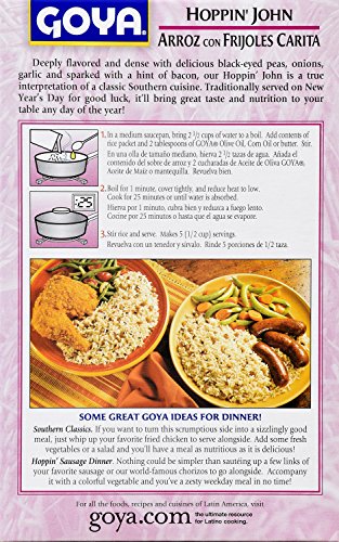 Goya Foods Hoppin' John Seasoned Rice Mix With Blackeye Peas, 7 Ounce (Pack Of 12)