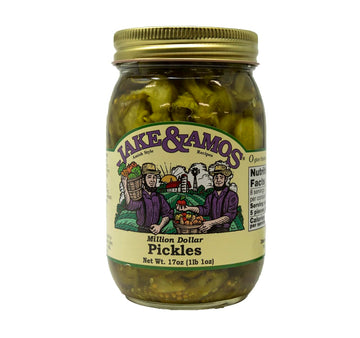 Jake & Amos Million Dollar Pickles, 16 Oz. Jar (Pack of 2)