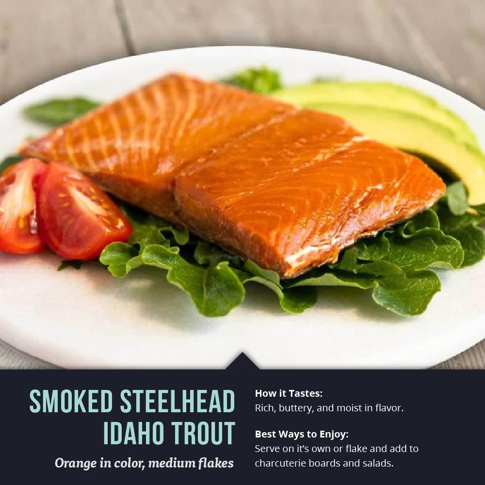 SeaBear Ready to Eat Idaho Trout Fillet - Fully Cooked, High-Protein, Shelf-Stable, 3.5 oz (Pack of 3)