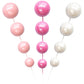 Ephlyn 30Pcs Balls Cake Topper Foam Ball Cake Picks Mini Balloon Cupcake Insert Bubble Balls Diy Decoration For Baby Shower Kids