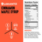 Lakanto Sugar Free Cinnamon Maple Syrup - Monk Fruit Sweetener, Keto Diet Friendly, Vegan, 1G Net Carbs, Pancakes, Waffles, Oatm