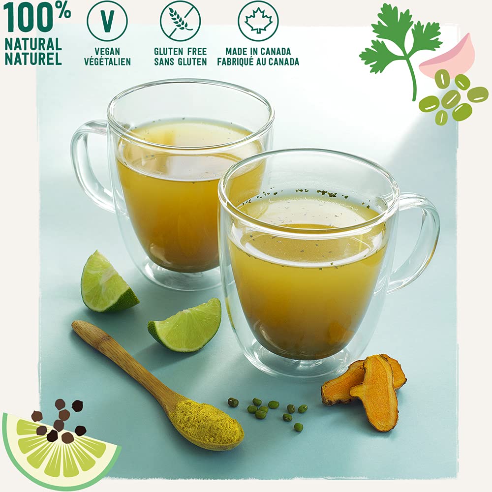 MOONG PANI Vegetable Broth Soup Powder (Spicy Cayenne Chili Pepper Turmeric) Gluten-Free, Detox, Natural, Lower Sodium, Vegan, K