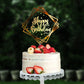 Hzgueostb Happy Birthday Cake Toppers,Led Double Sided Acrylic Mirror Gold Cake Decorations With Gift Card For Birthday Party De