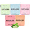 Refresh Gum  Xylitol  Natural  Sugar Free  Chewing Gum  Plastic Free  Natural Flavors & Organic Ingredients  Non GMO  Gluten Free  Vegan  12 Count (Pack of 5)  Sampler Pack
