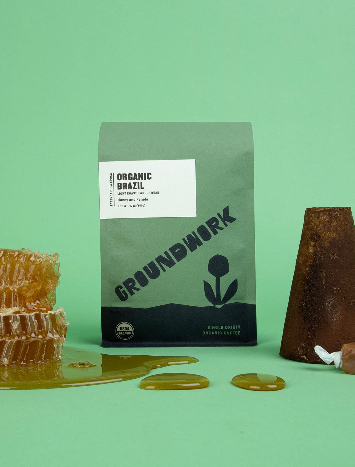 Groundwork Coffee Co Organic Brazil Whole Bean Coffee  12 Oz