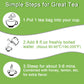 FullChea Holy Basil Tea Bags - 40 Tulsi Teabags, Caffeine-free, Non-GMO, Supports Digestion, Boosts Immunity