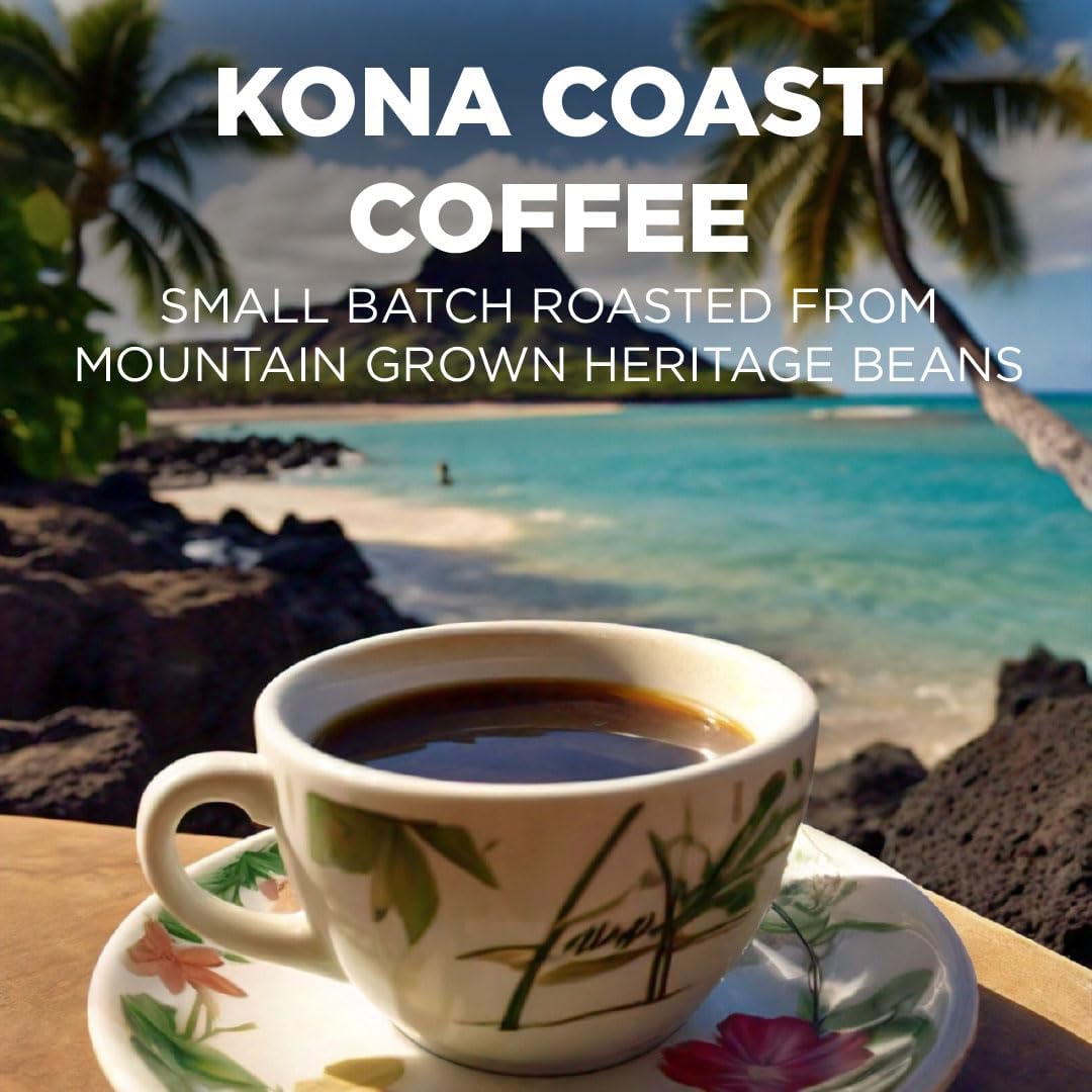 Mauds Kona Coffee Pods  50ct  Medium Roast Coffee in Recyclable Single Serve Pods - 100% Arabica Coffee  Compatible with Keurig K Cups Maker