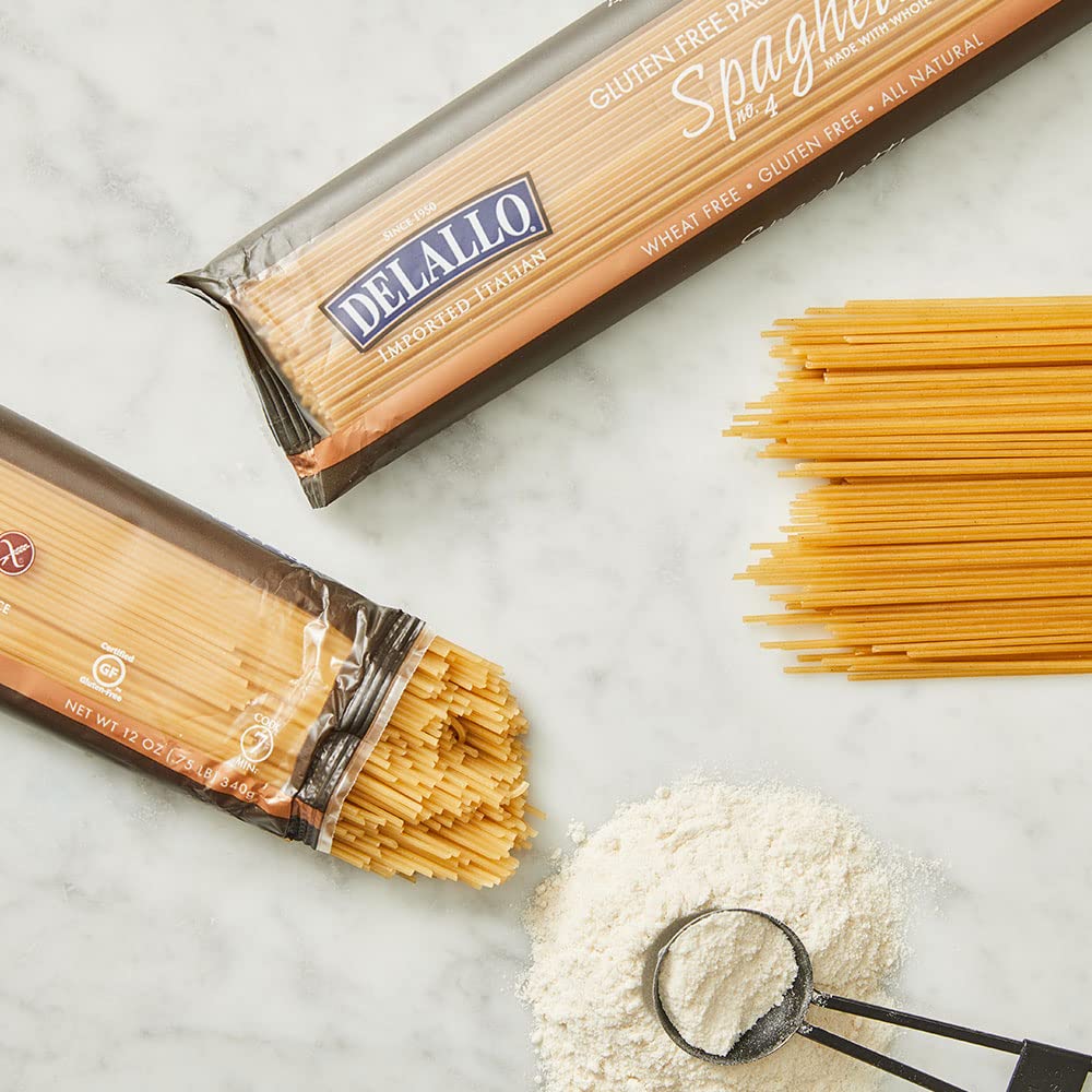 Delallo Gluten-Free Whole Grain Spaghetti 12Oz Package 12-Pack