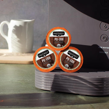 Organic Positively Tea Company, Pu-Erh Tea, K-Cup Compatible, 96 Pods