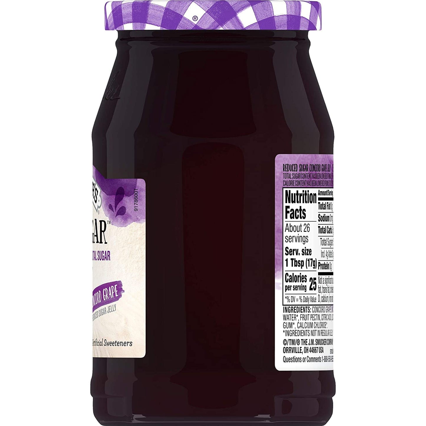 Smucker'S Low Sugar Concord Grape Jelly 15.5Oz Jars (Pack Of 3)