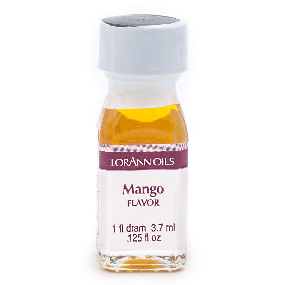 LorAnn Oils Super Strength Flavoring - Mango, 0.125 fl oz (Pack of 2), Clear Orange, Model 0875, Ideal for Candy Making and Baking