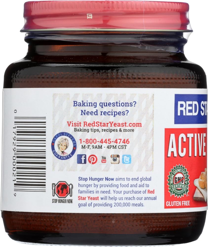 Red Star Active Dry Yeast 4-Ounce Jars (Pack of 3)