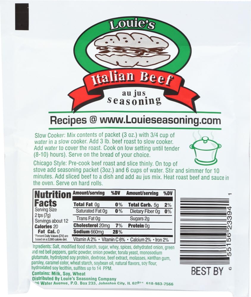 Louie'S Italian Beef Seasoning, 3 Oz, 3 Pk