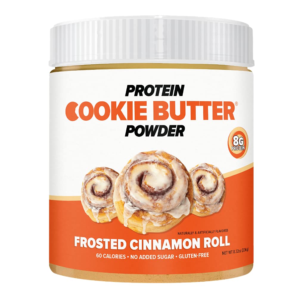 Flex Whey Protein Cookie Butter Powder - Frosted Cinnamon Roll | Keto-Friendly, Low Carb, No Added Sugars, Gluten-Free | Easy To Mix, Bake And Spread | 8.32Oz