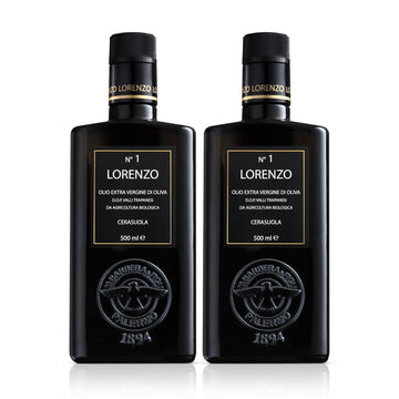 Barbera Lorenzo #1 Organic Extra Virgin Olive Oil Pdo Valli Trapanesi, Fruity, Cold Extracted Authentic Sicilian Olive Oil, Fresh Harvest Imported Olive Oil From Italy 16.9 Oz - Pack Of 2