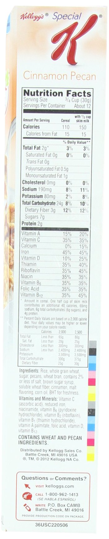 Kellogg'S Special K Cinnamon Pecan Cereal, 12.5 Oz