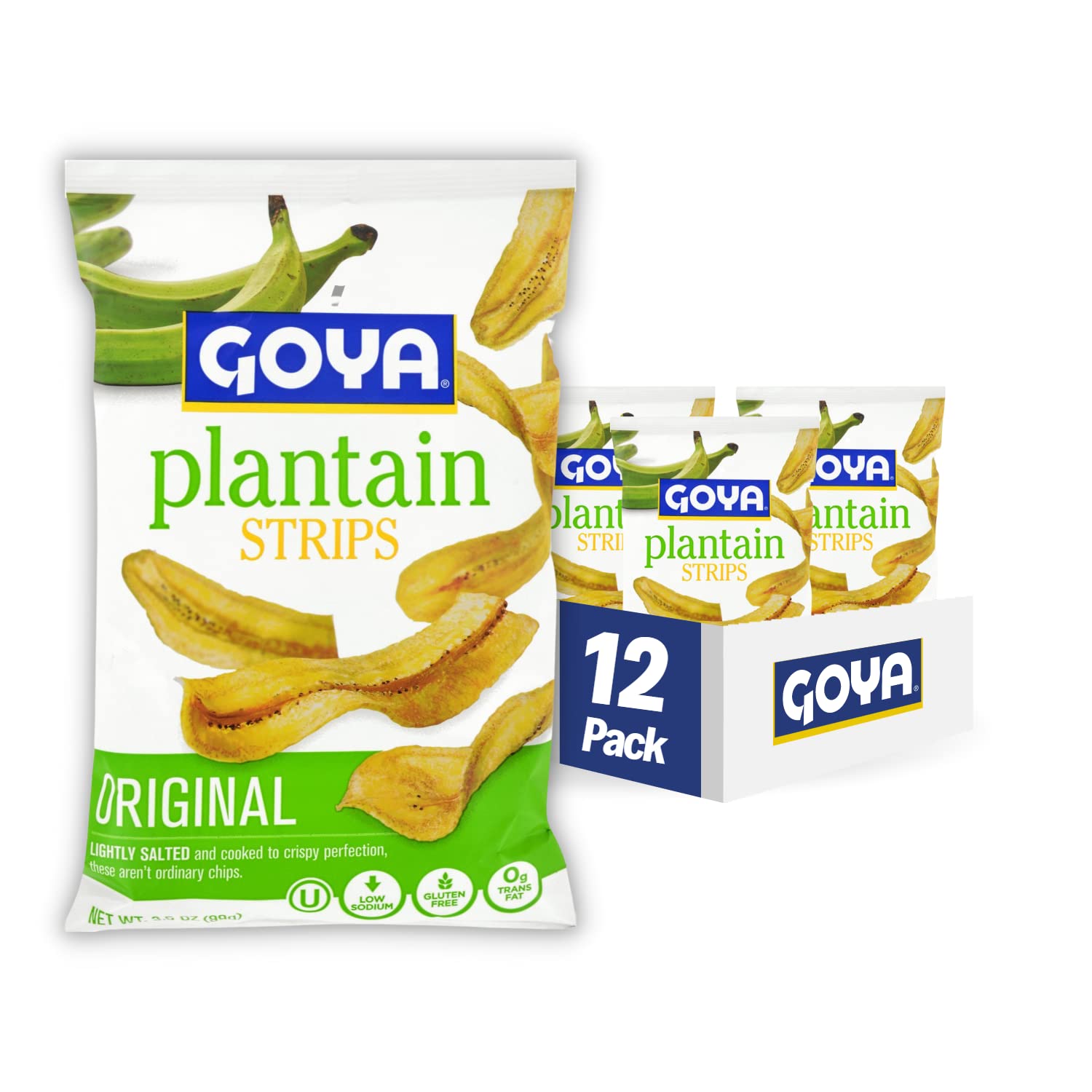 Goya Foods Plantain Chips Strips, 3.5 Ounce (Pack Of 12)