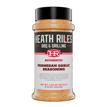 Heath Riles BBQ Rub - Parmesan Garlic Seasoning, 8 oz. - Champion Pitmaster Recipe for Smoking & Grilling