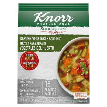 Knorr Professional Soup du Jour Garden Vegetable Soup Mix Vegetarian, Gluten Free, 0g Trans Fat per Serving, Just Add Water, 1 C