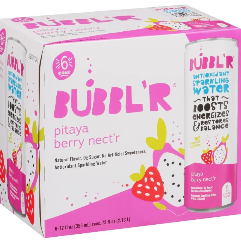 KD Chocolates BABBL Pitaya Berry Nectr Sparkling Water - 6 Pack, 12 fl oz Cans