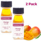 LorAnn Oils Super Strength Flavoring - Mango, 0.125 fl oz (Pack of 2), Clear Orange, Model 0875, Ideal for Candy Making and Baking