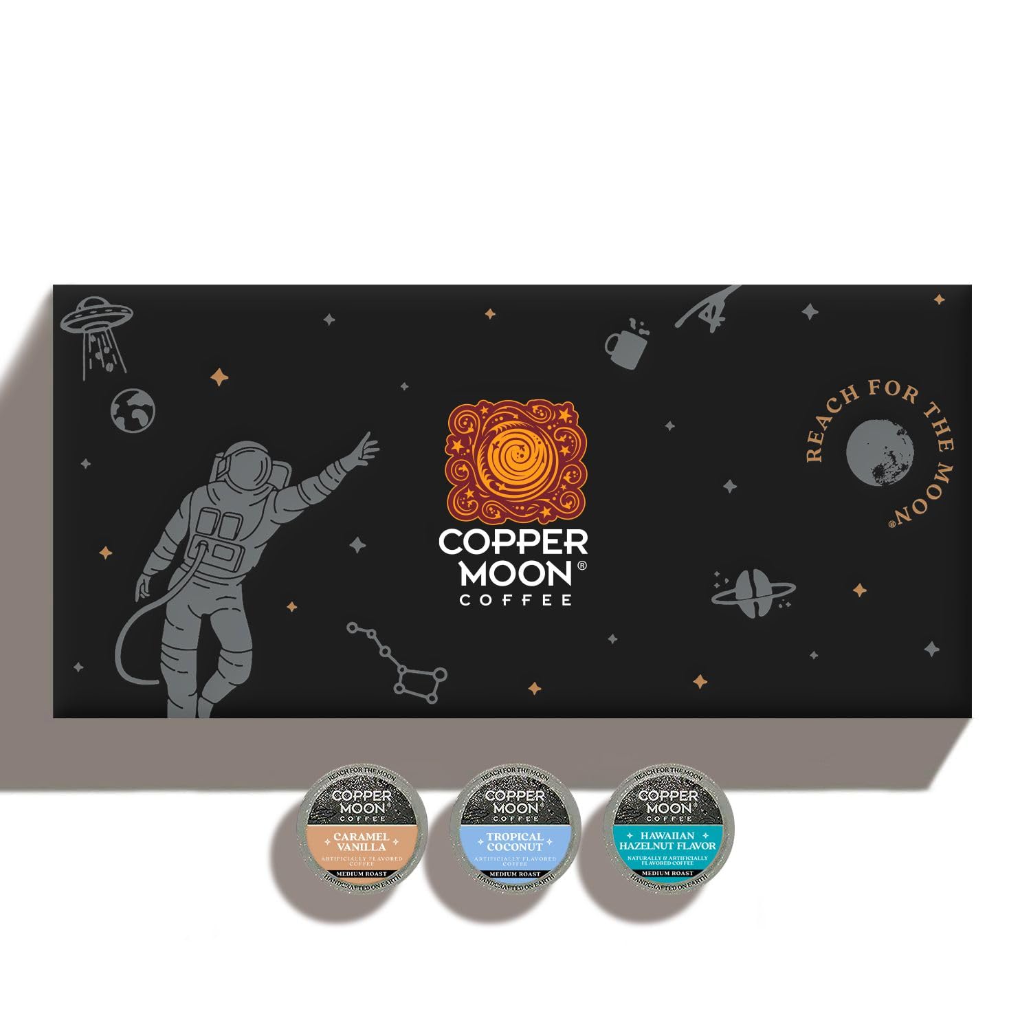 Copper Moon Single Serve Coffee Pods For Keurig K-Cup malt-inspired  Flavored Variety Pack (Caramel Vanilla  Tropical Coconut  Hawaiian Hazelnut)  60 Count