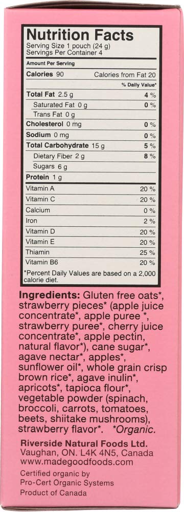 Made Good Organic Granola Strawberry Minis Multipack 24Gx4 (Pack Of 6)