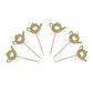 24 Pcs Golden Glitter Teapot Cake Cupcake Toppers Picks For Tea Party Baby Shower Wedding Birthday Decorations