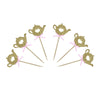 24 Pcs Golden Glitter Teapot Cake Cupcake Toppers Picks For Tea Party Baby Shower Wedding Birthday Decorations