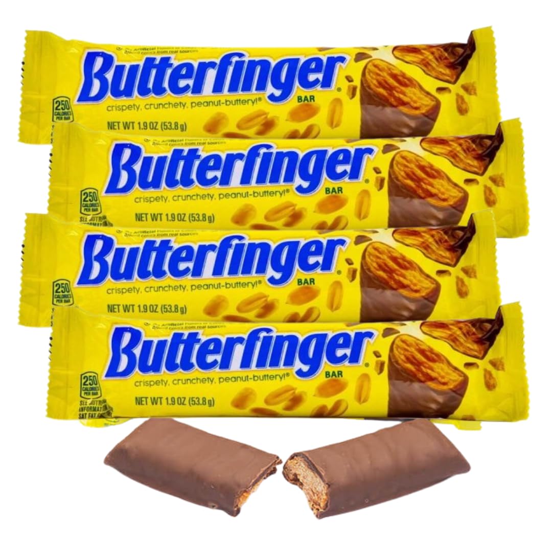 Classic Full Size Candy & Candy Bar Gift Packs By Lyza's Sweets & Treats (Pack of 4, Butterfinger)