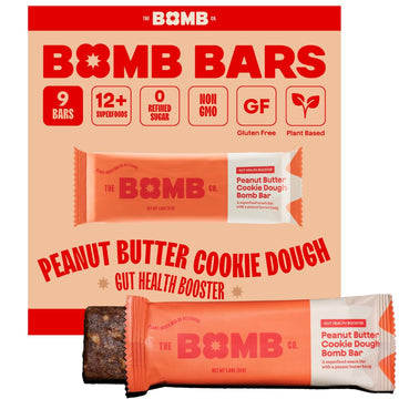 Blender Bombs Blender Bomb Bar, Peanut Butter Cookie Dough, Vegan, 9 Count