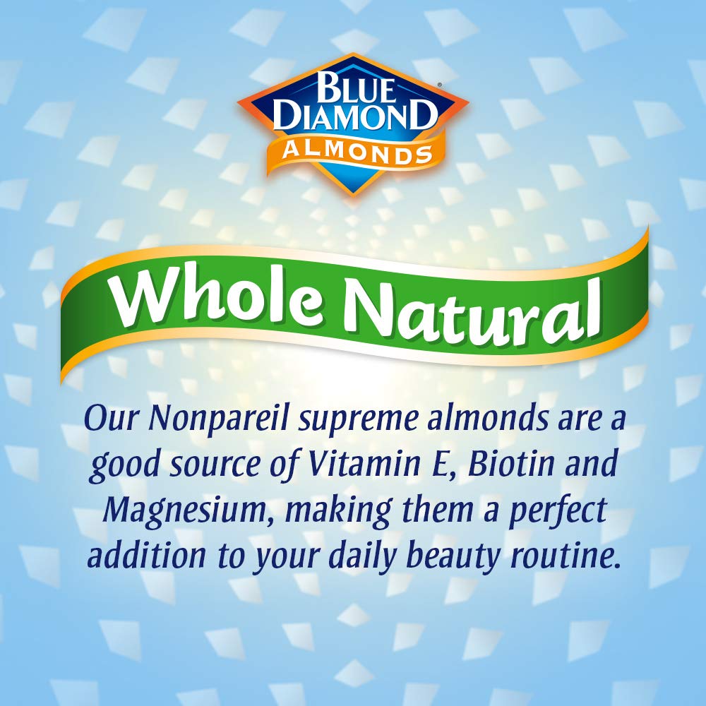 Blue Diamond Almonds, Raw Whole Natural, 6 Ounce (Pack of 4)