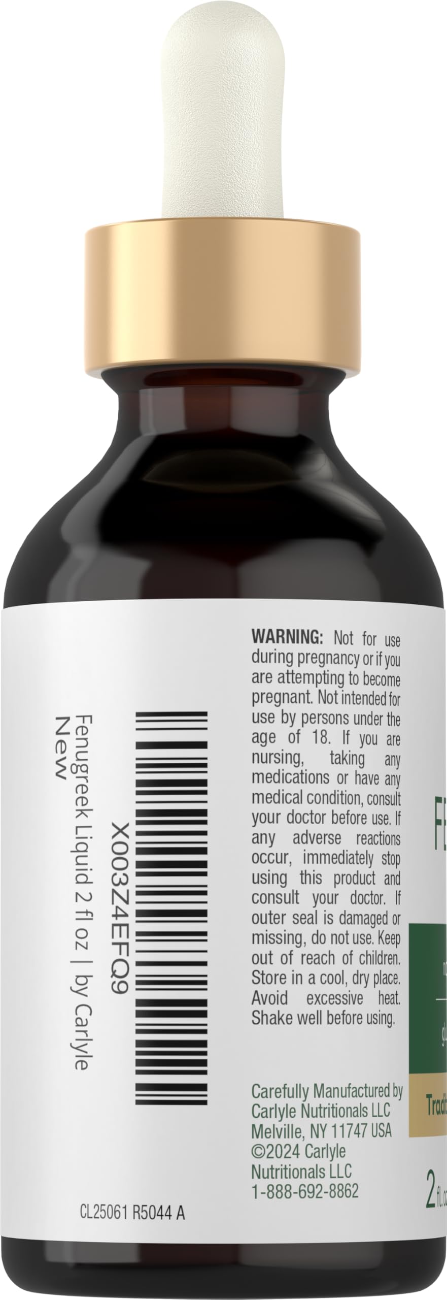Carlyle Fenugreek Extract Liquid Tincture - Non-GMO, Gluten Free - 2 fl oz - Model CL25061