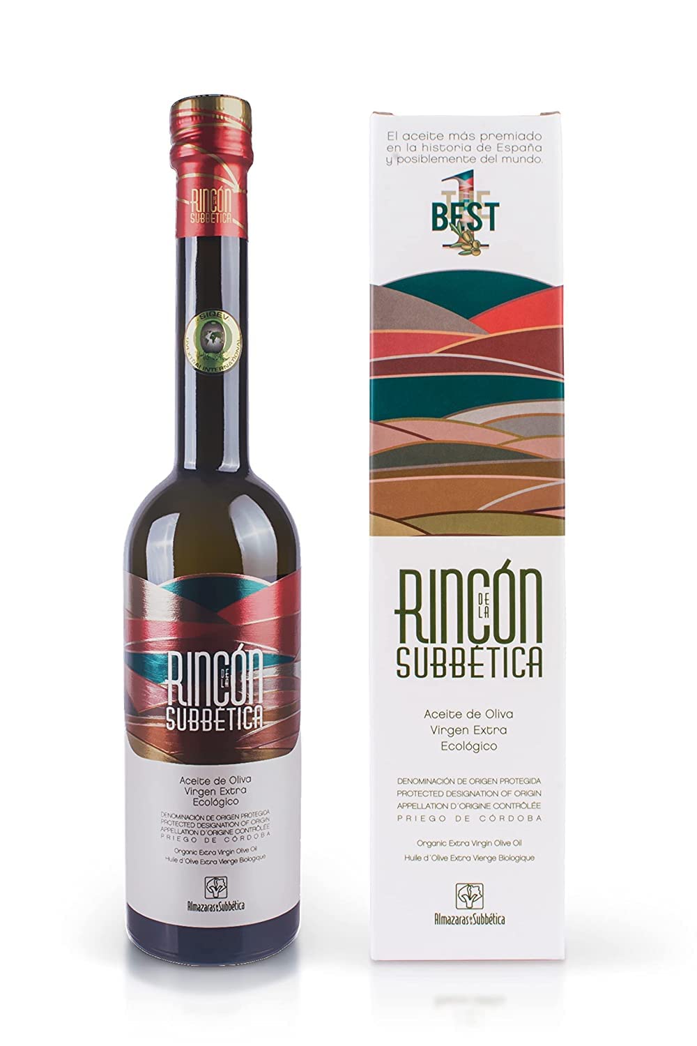 Rincon De La Subbetica- Award Winning, Organic Cold Pressed Evoo Extra Virgin Olive Oil, 17-Ounce Glass Bottle