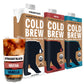 Wandering Bear Extra Strong Organic Cold Brew Coffee, Variety Pack, 32 Fl Oz, 3 Pack - Straight Black, Vanilla, & Mocha - Ready