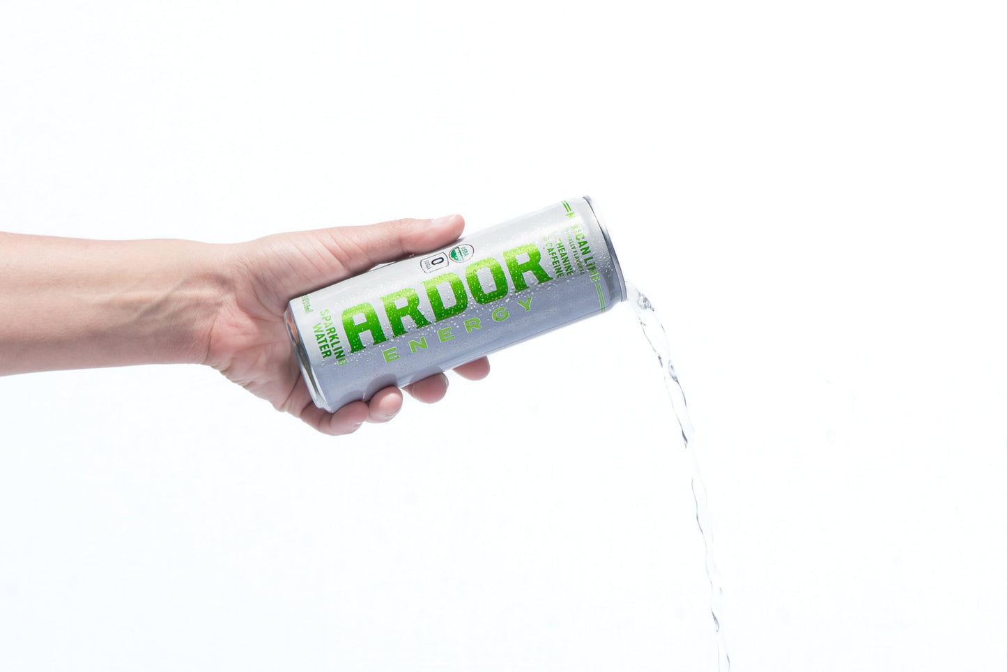 ARDOR ENERGY Sparkling Water, Mexican Lime, 12 Fl Oz, 12 Pack, 100mg Organic Caffeine, Vegan, Gluten Free, No Sugar, No Calories