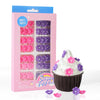 Edible Flowers Cake Decorations 48 Count Pink Purple Blossoms Royal Icing Decorations Daisy Sugar Wedding Flowers for Baking Cup