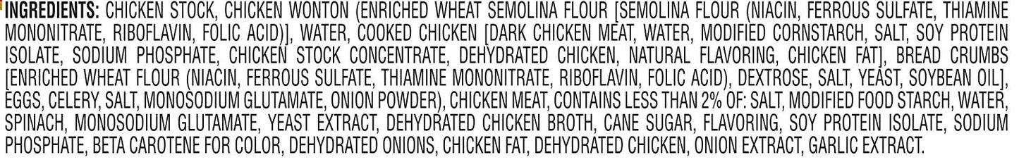 Campbells Condensed Chicken Wonton Soup, Pack of 6, 10.5 Ounce