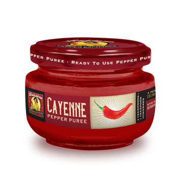Louisiana Pepper Exchange Cayenne Pepper Puree - Plant-Based, Gluten-Free, 4 Ounce Jar