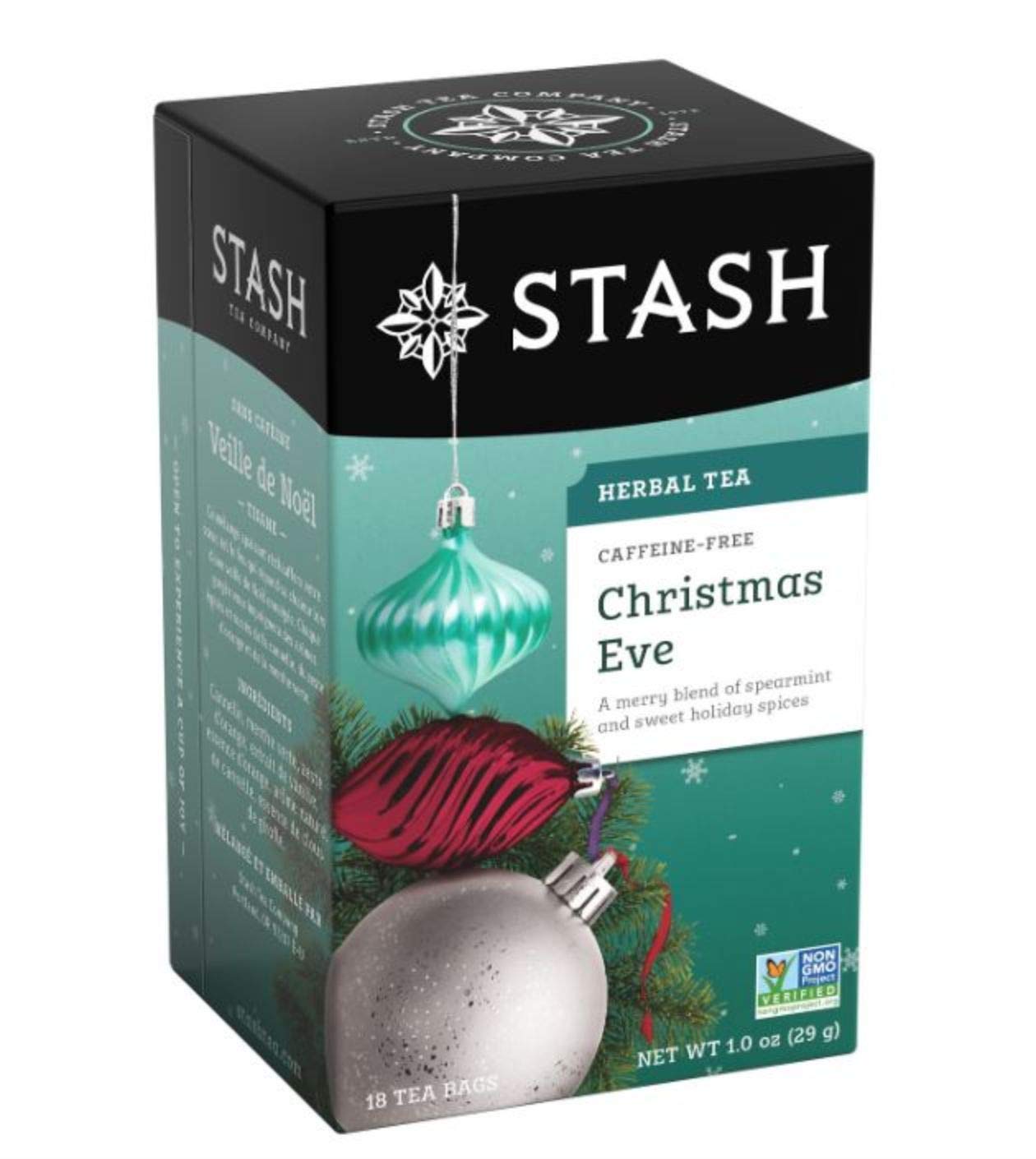 Stash Tea Christmas Eve Herbal Tea - Caffeine Free, Non-GMO - 18 Count (Pack of 6) - 108 Bags Total