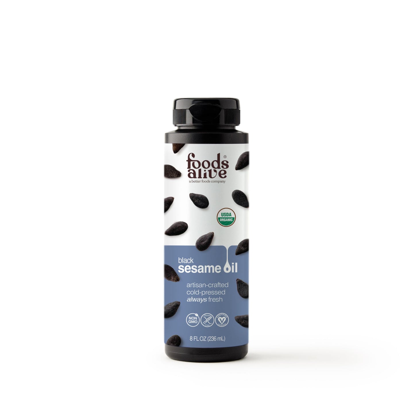 Foods Alive  Organic Cold-Pressed Black Sesame Seed Oil  8 oz